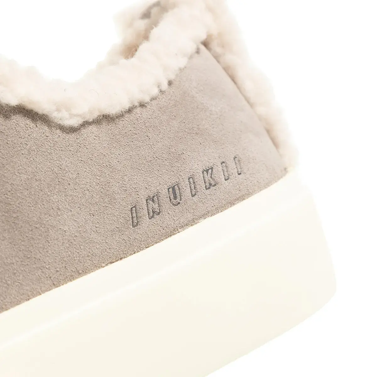 Plateau-Sneakers mit Shearling-Besatz