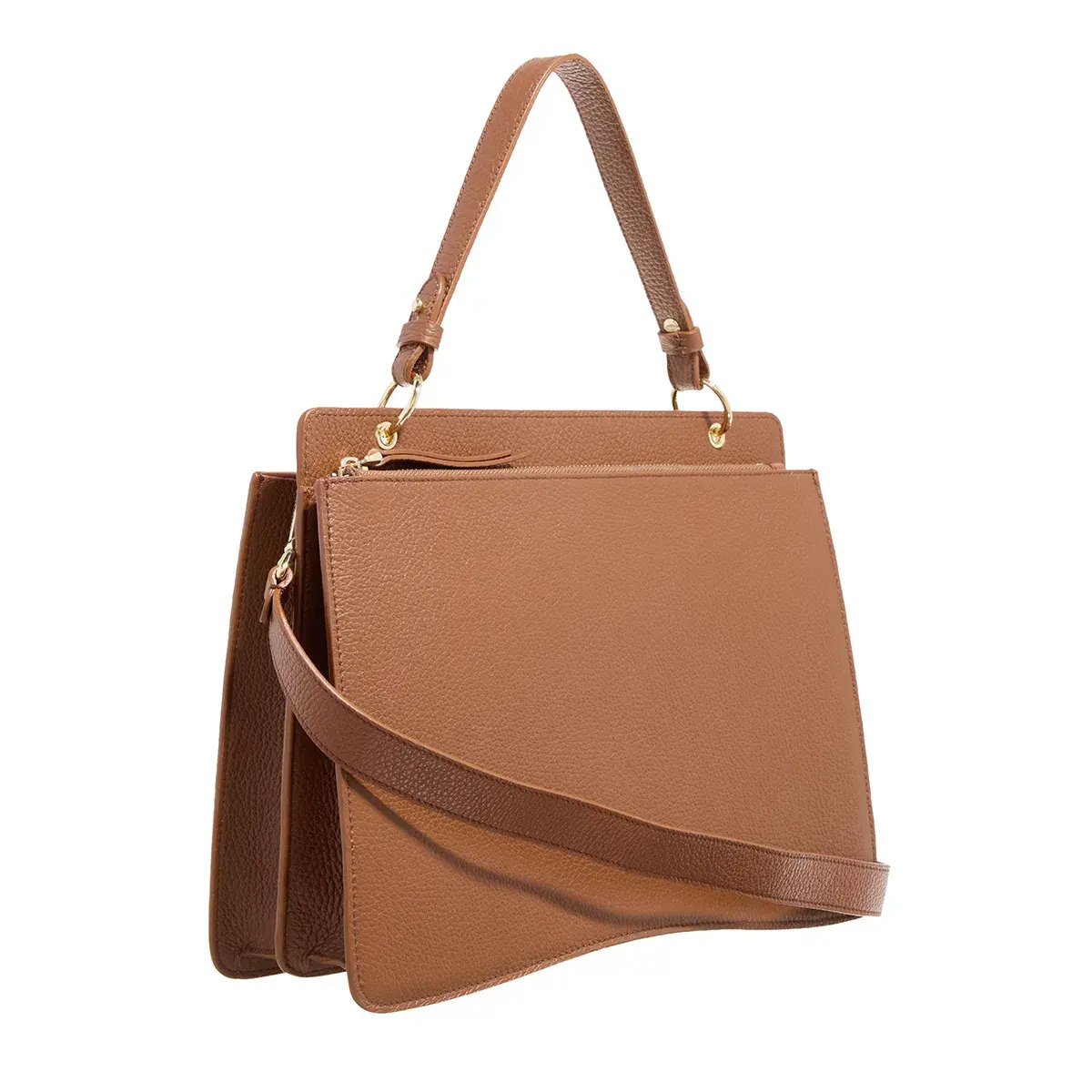 Leder Henkeltasche mit Schulterriemen