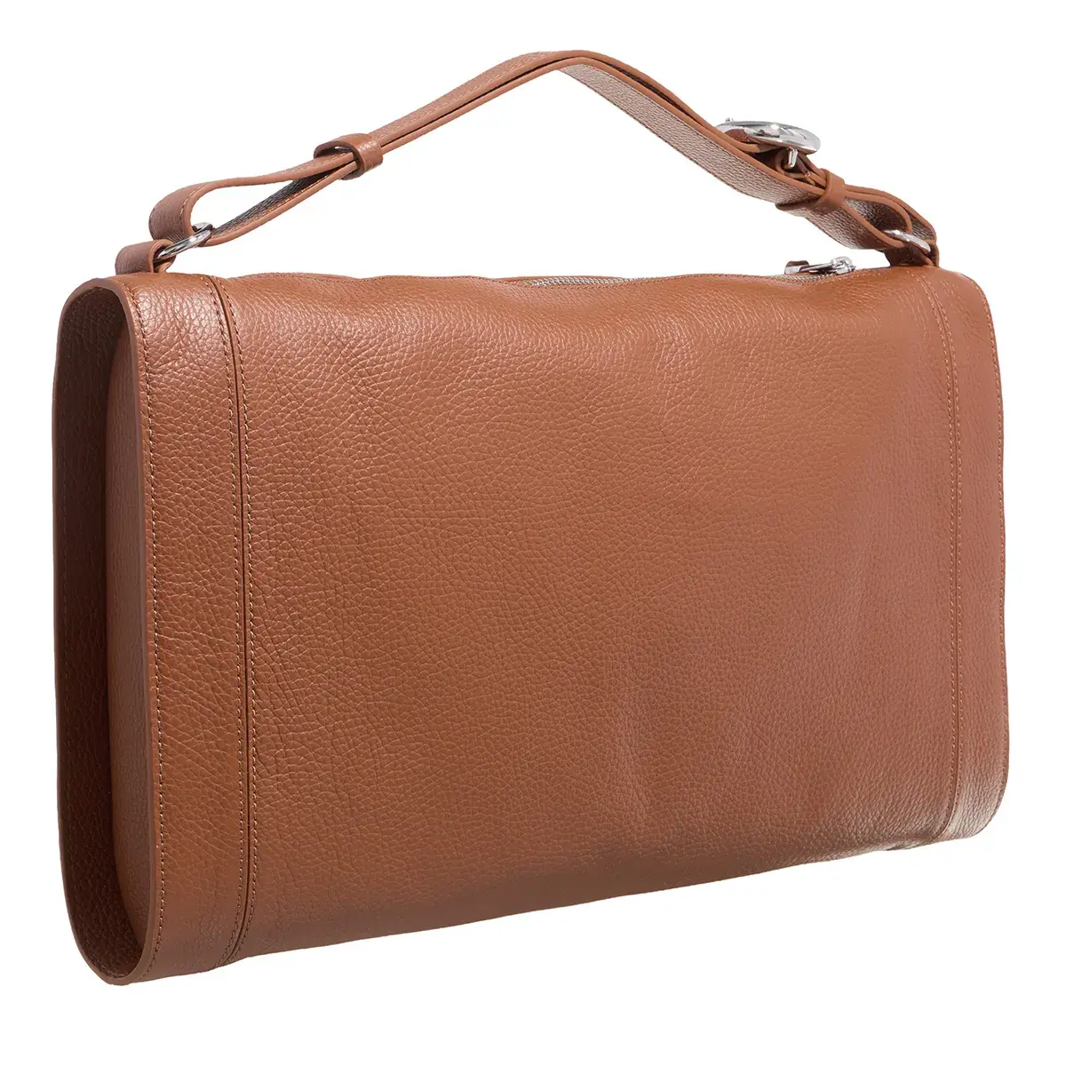 Strukturierte Ledertasche mit Griff