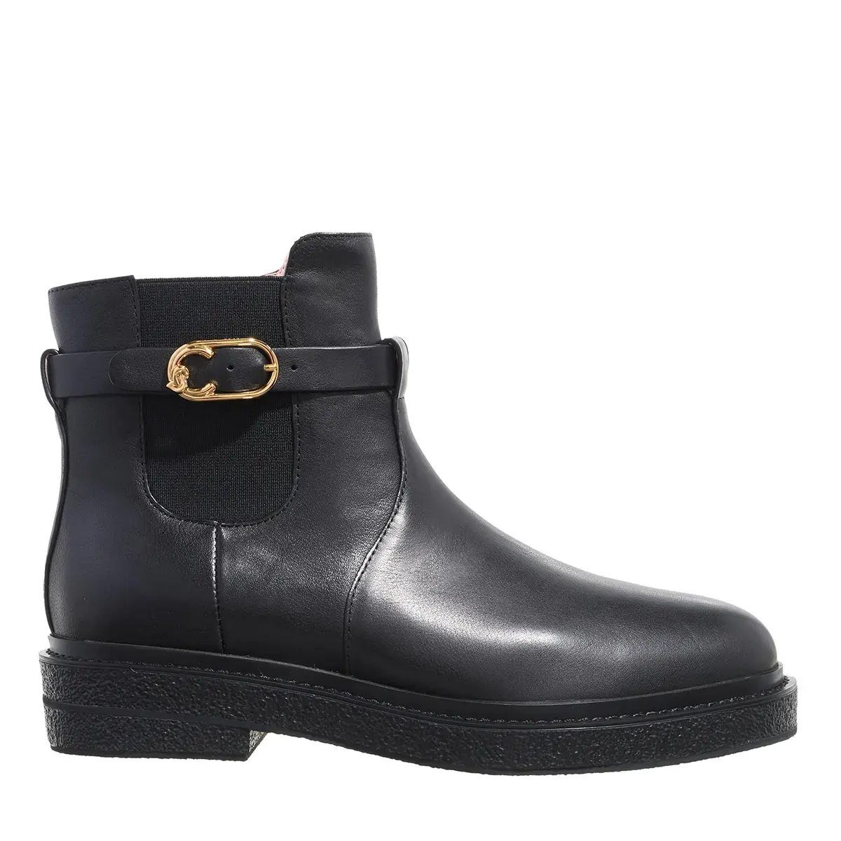 Schwarze Chelsea-Stiefeletten aus Leder