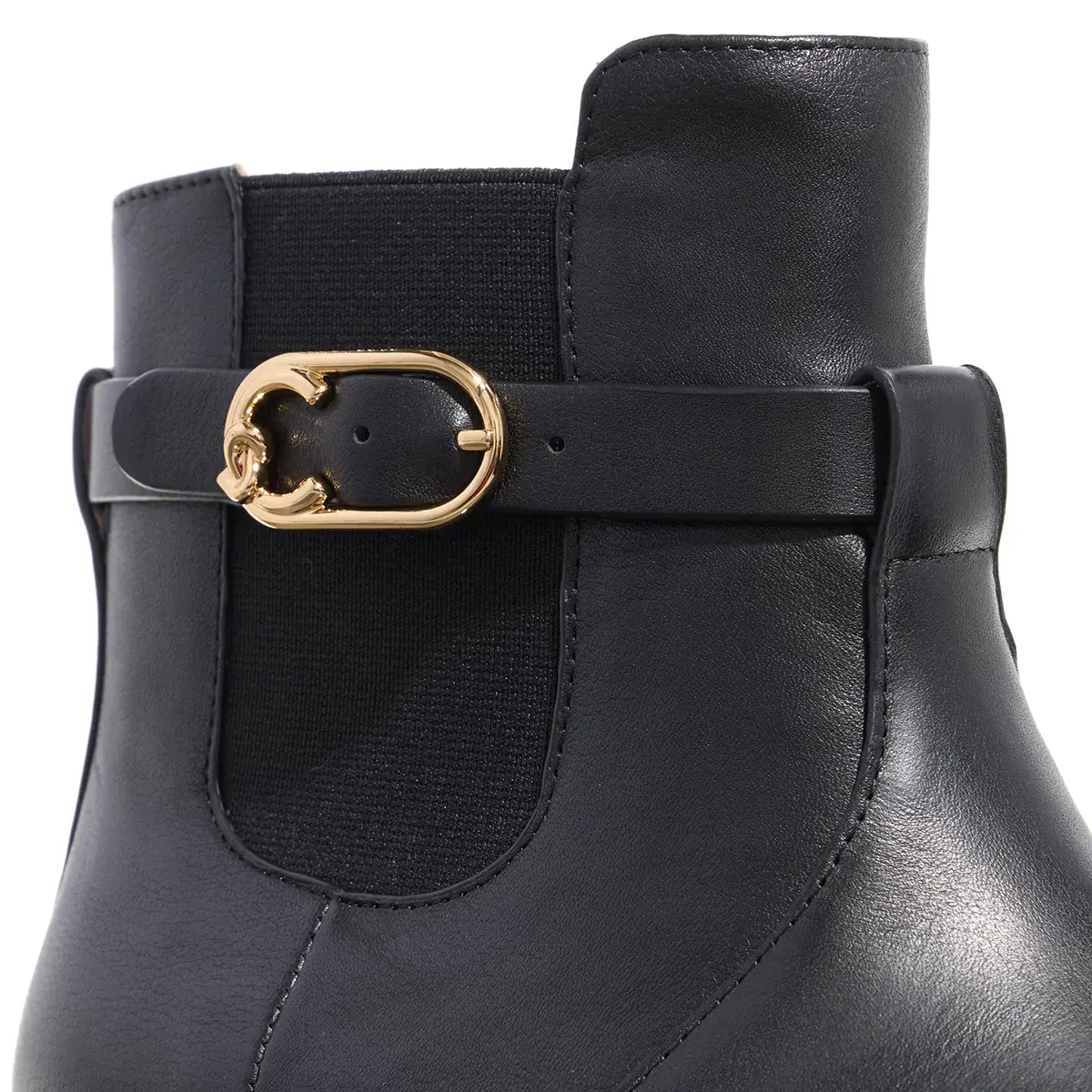 Schwarze Chelsea-Stiefeletten aus Leder