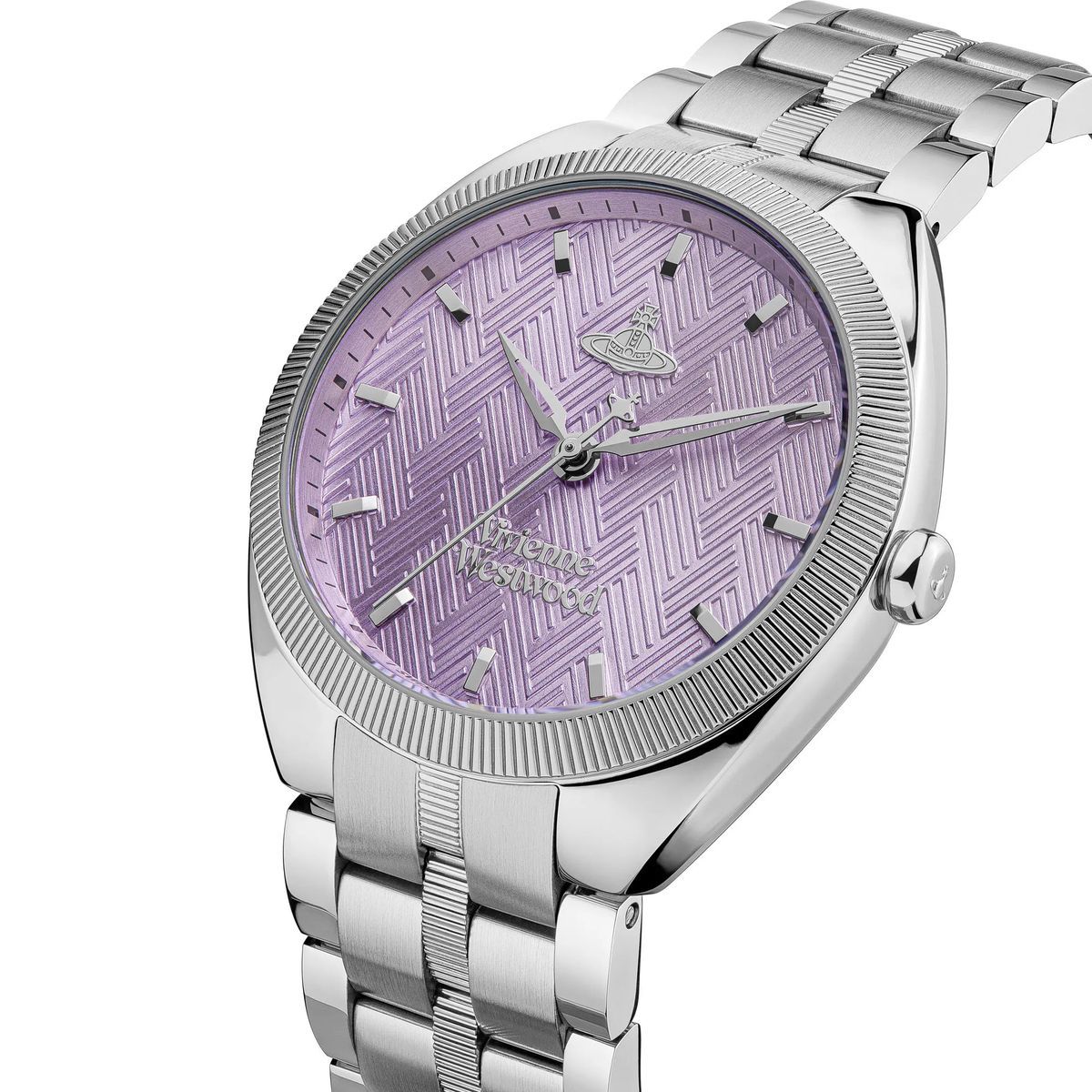 Silberne Damenarmbanduhr aus Edelstahl