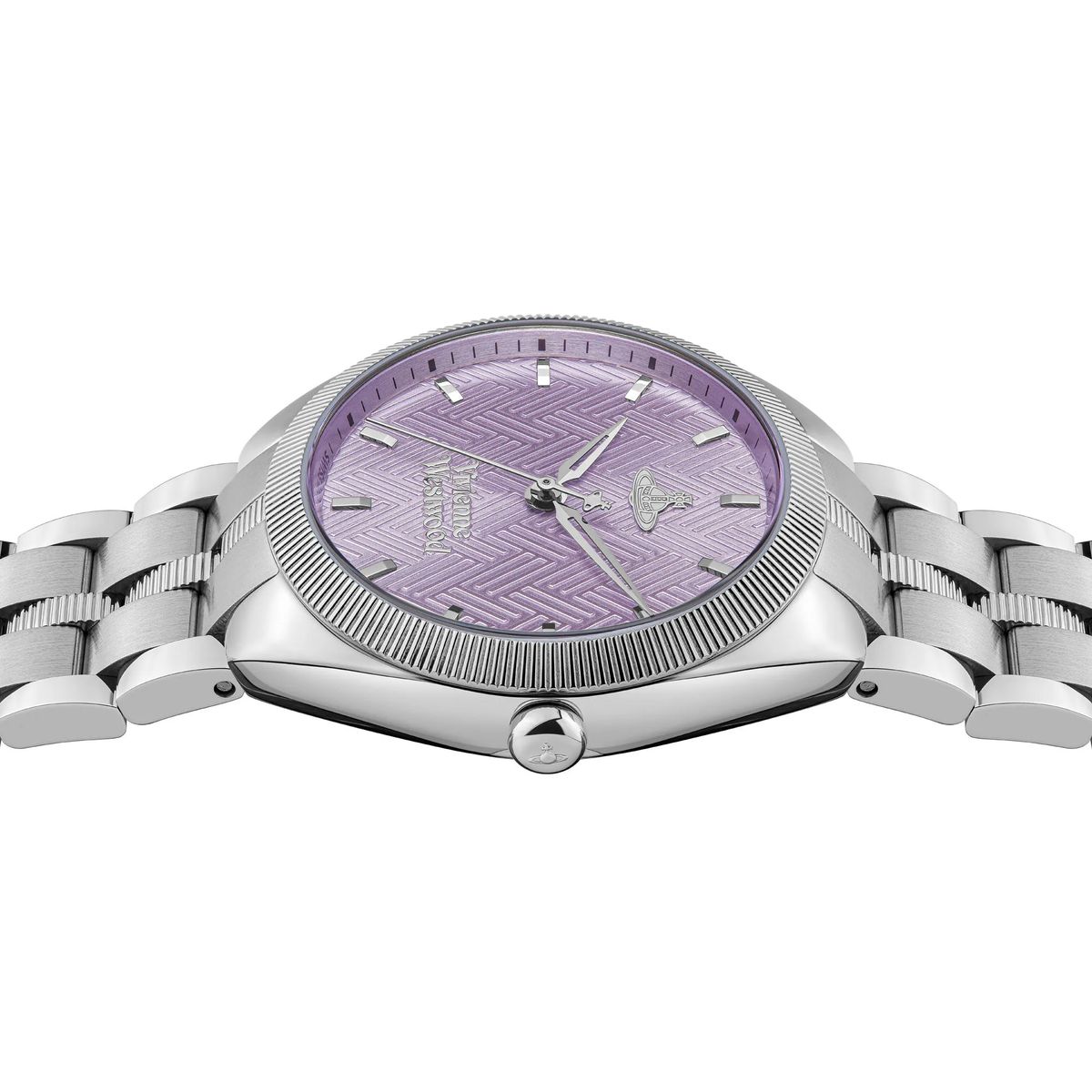 Silberne Damenarmbanduhr aus Edelstahl