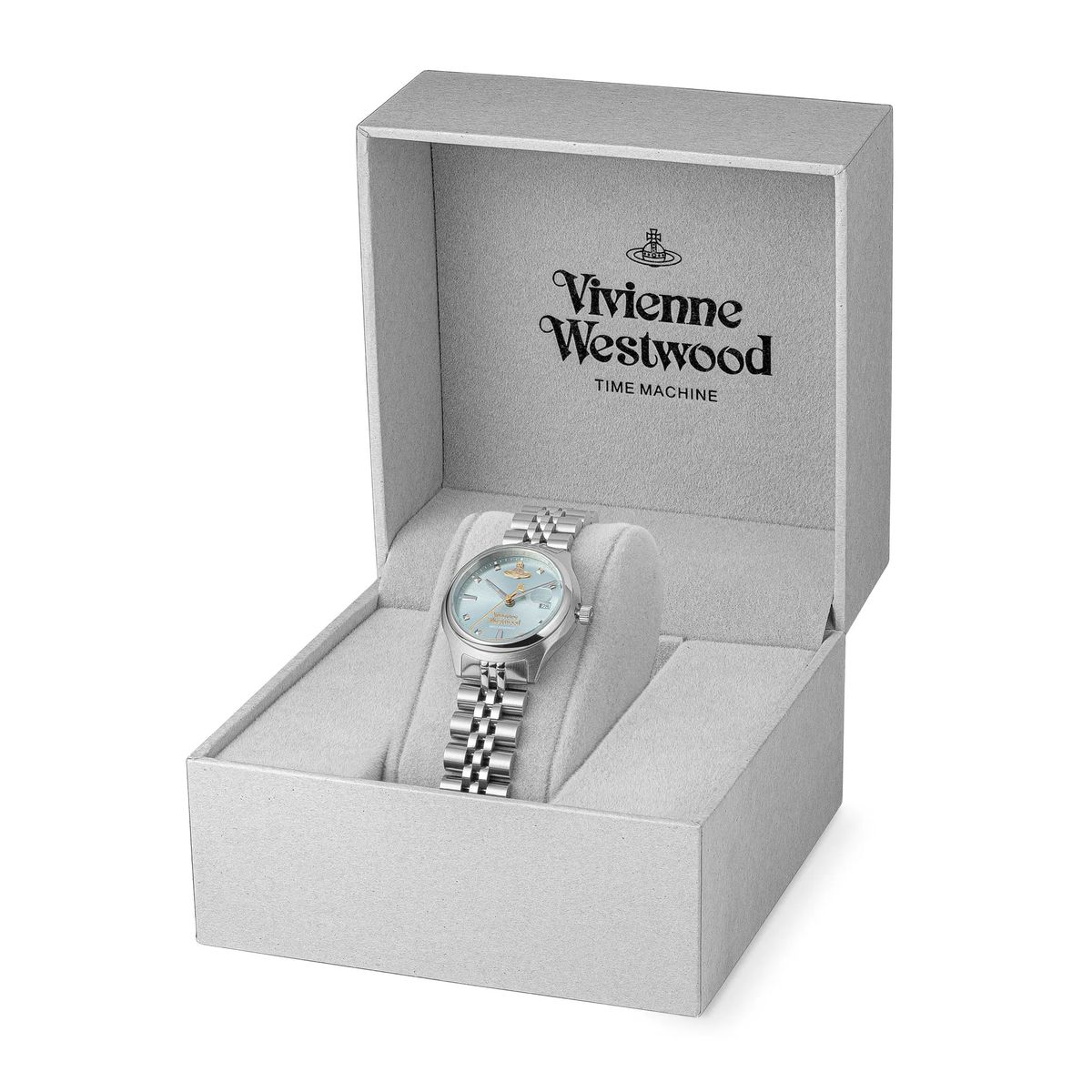 Elegante silberfarbene analoge Armbanduhr