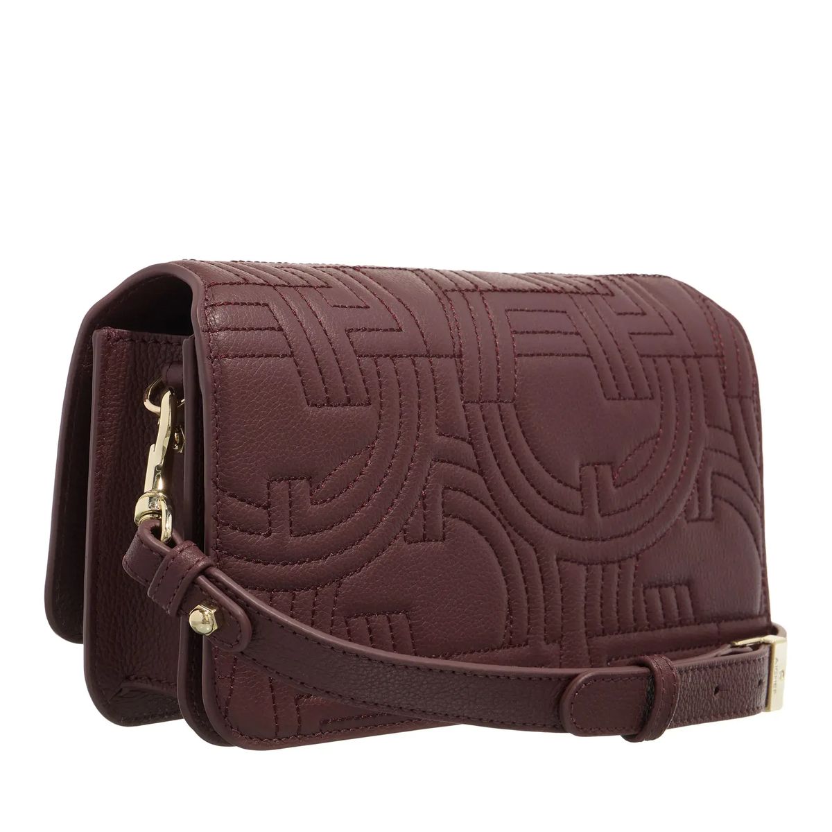 Geprägte Leder Schultertasche mit Logo