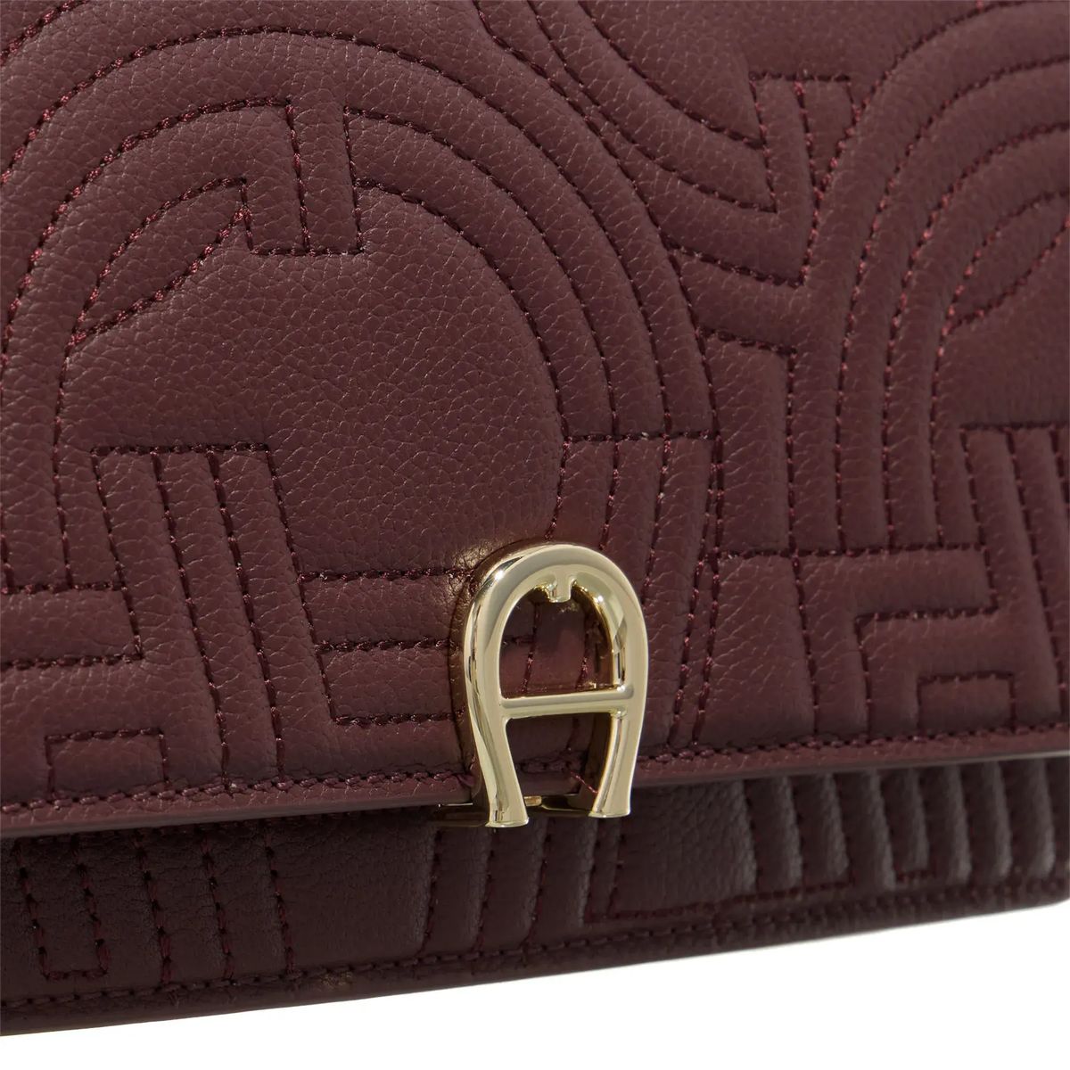Geprägte Leder Schultertasche mit Logo