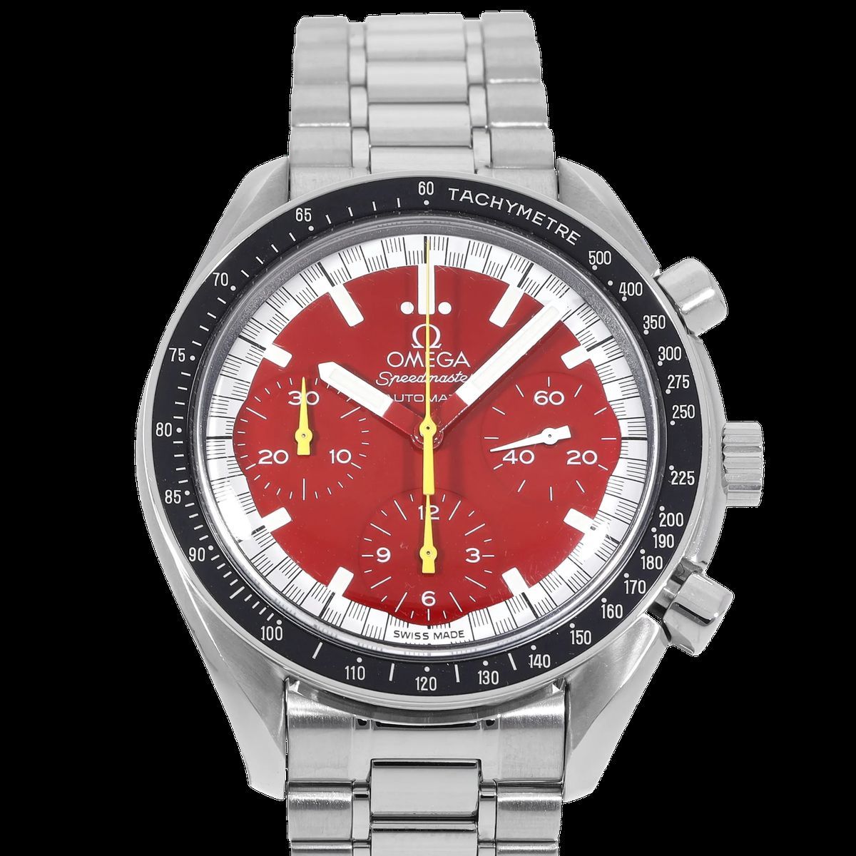 Rote Speedmaster Automatikuhr Chronograph