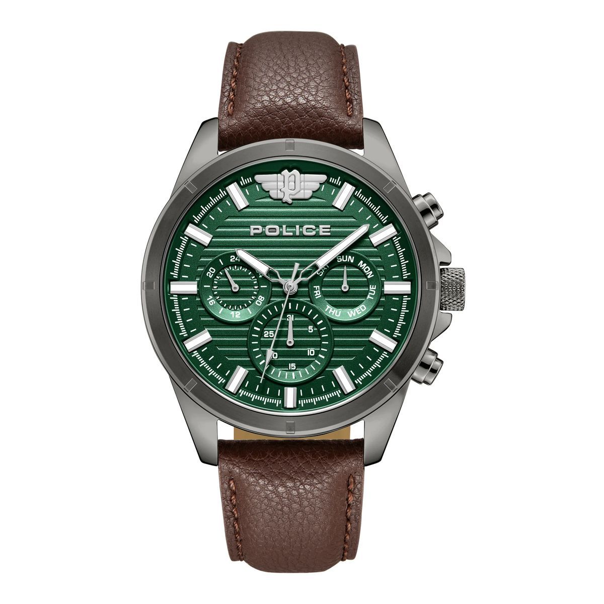 Chronograph Uhr mit grünem Zifferblatt