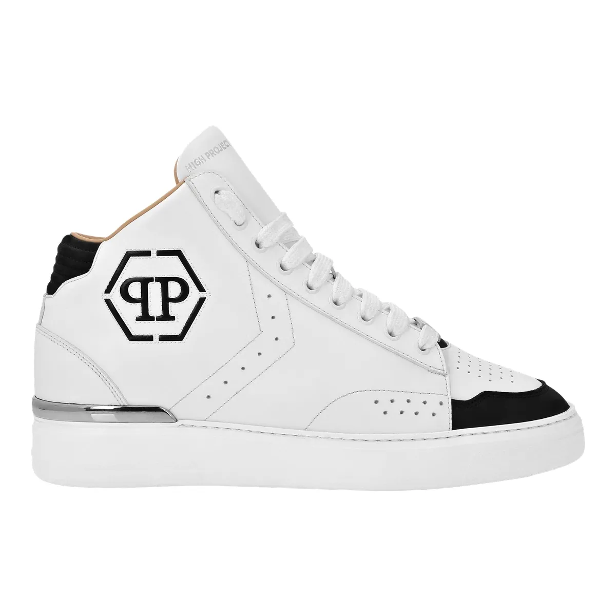 High Project Leder Mid-Top Sneaker