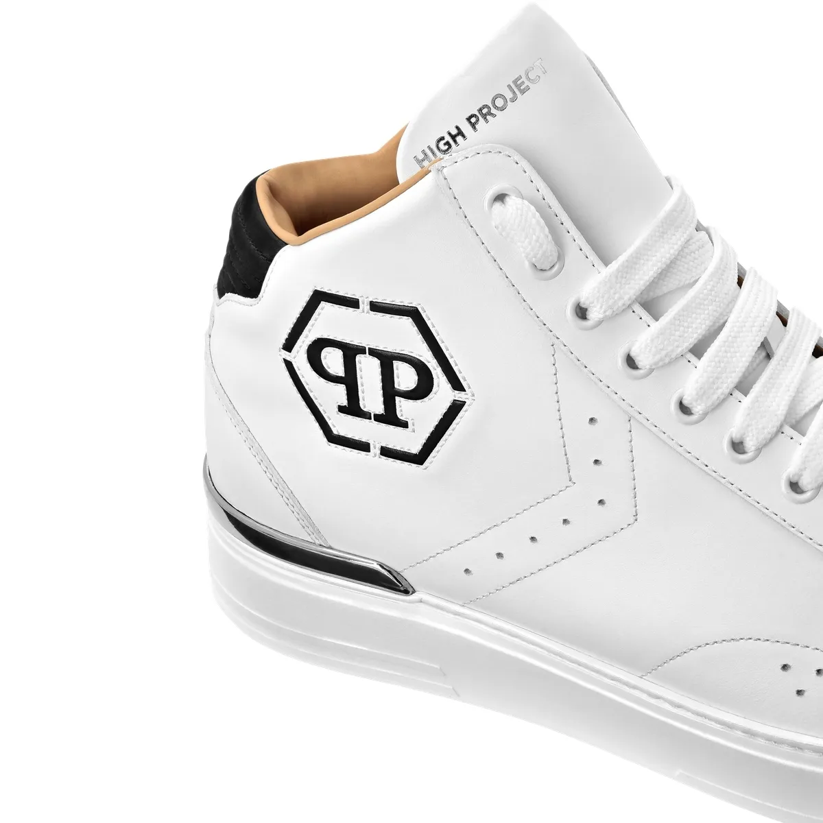 High Project Leder Mid-Top Sneaker