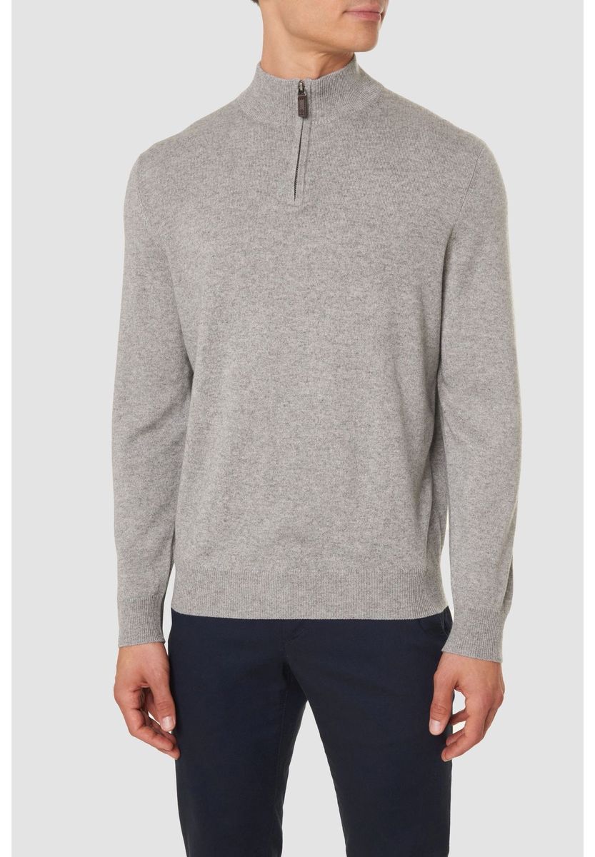 Seide-Kaschmir Troyer mit Reißverschluss