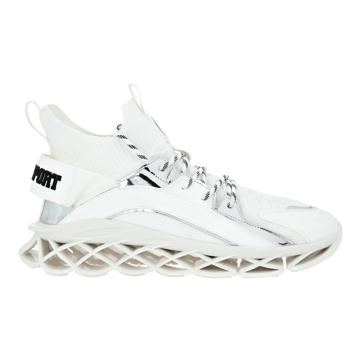 Weißer High-Top-Fashion-Sneaker
