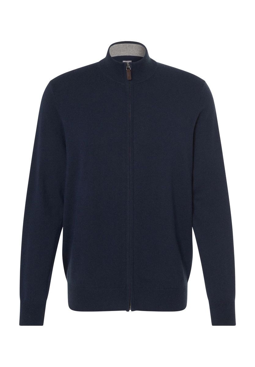 Herren Seide Kaschmir Strickjacke mit Reißverschluss