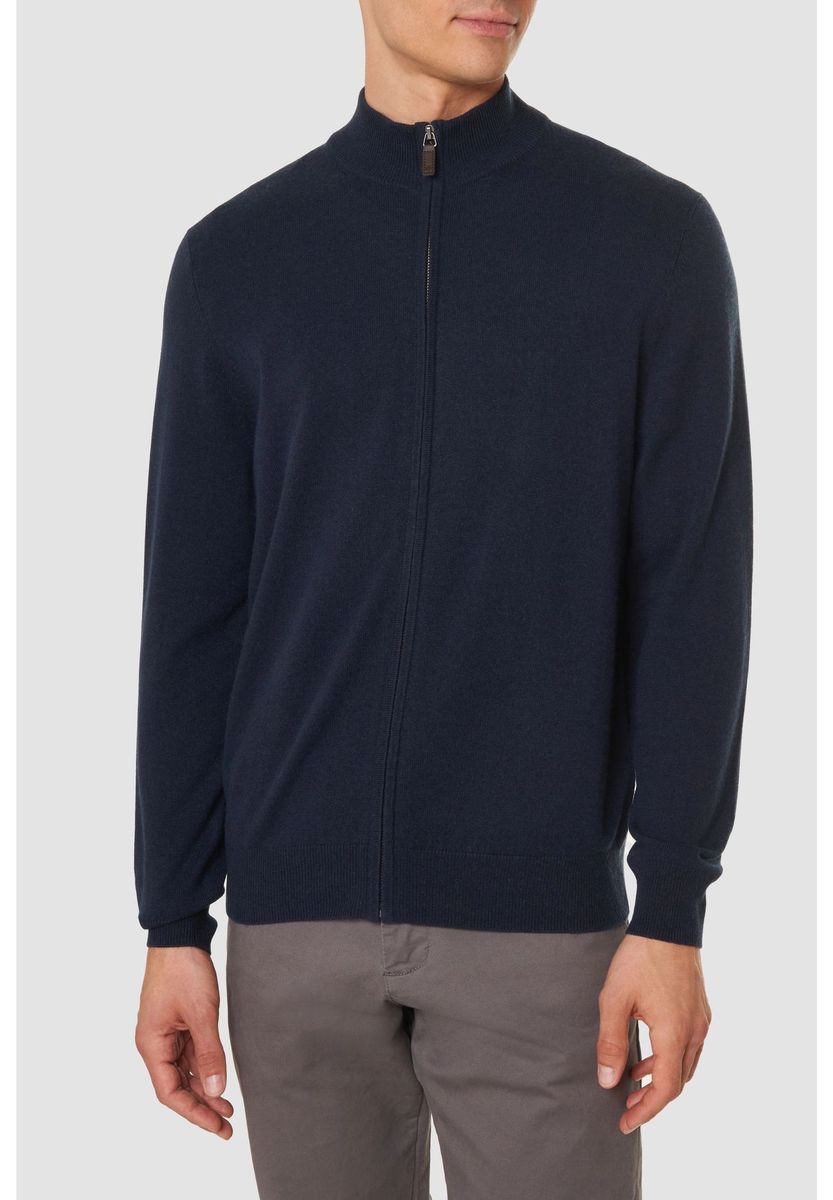 Herren Seide Kaschmir Strickjacke mit Reißverschluss