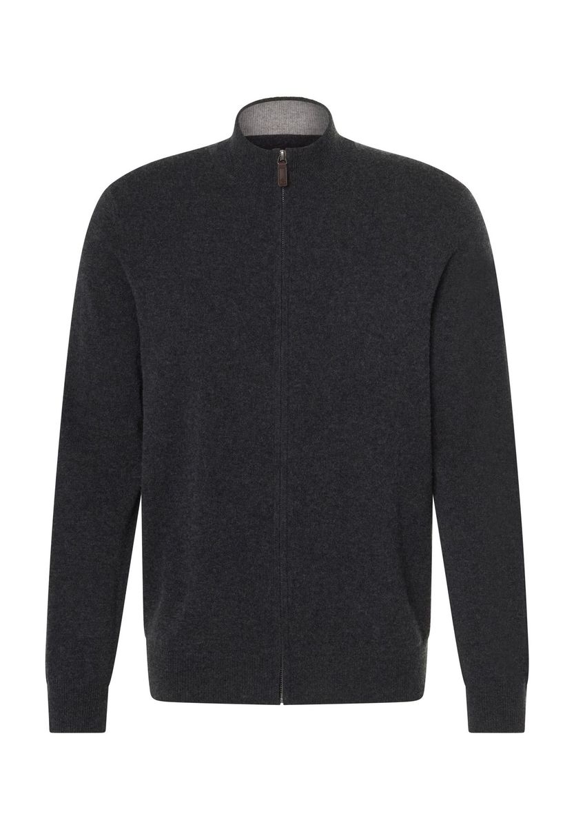 Herren Seide Kaschmir Reißverschluss Strickjacke