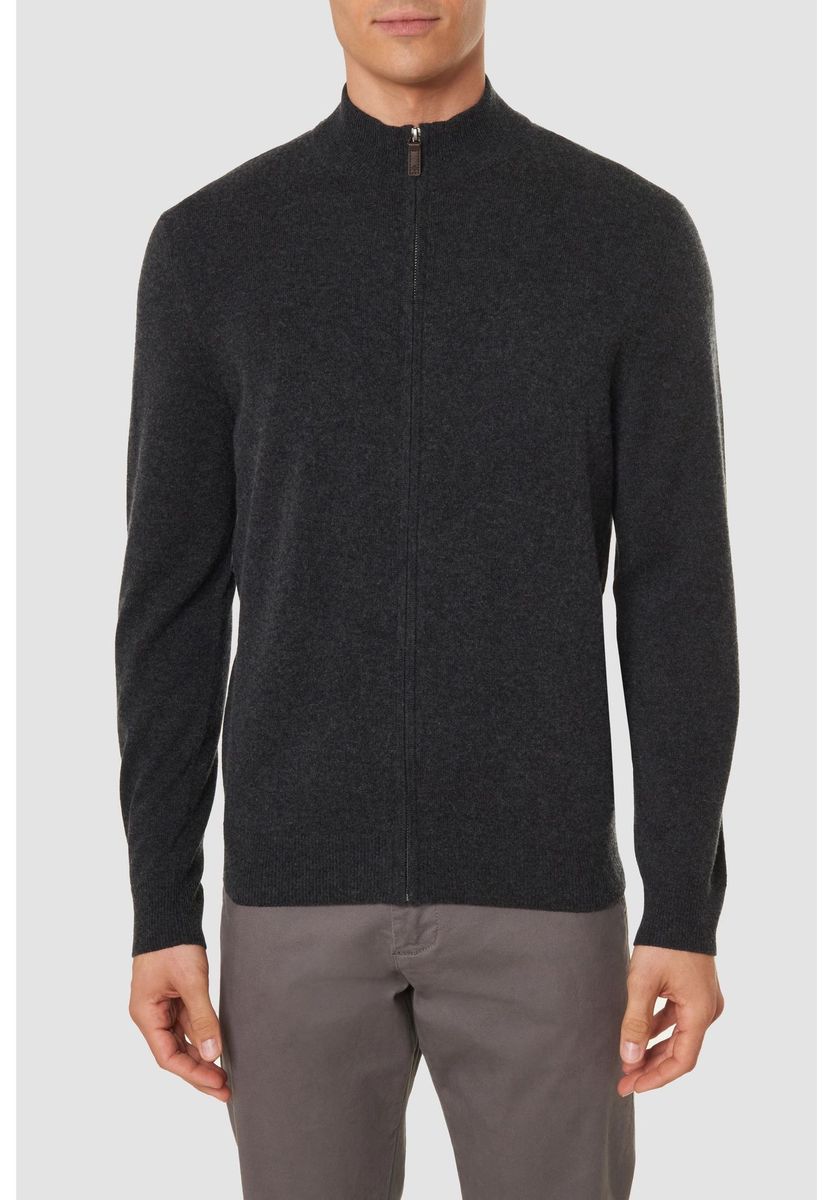 Cashmere-Mischcardigan mit Reißverschluss