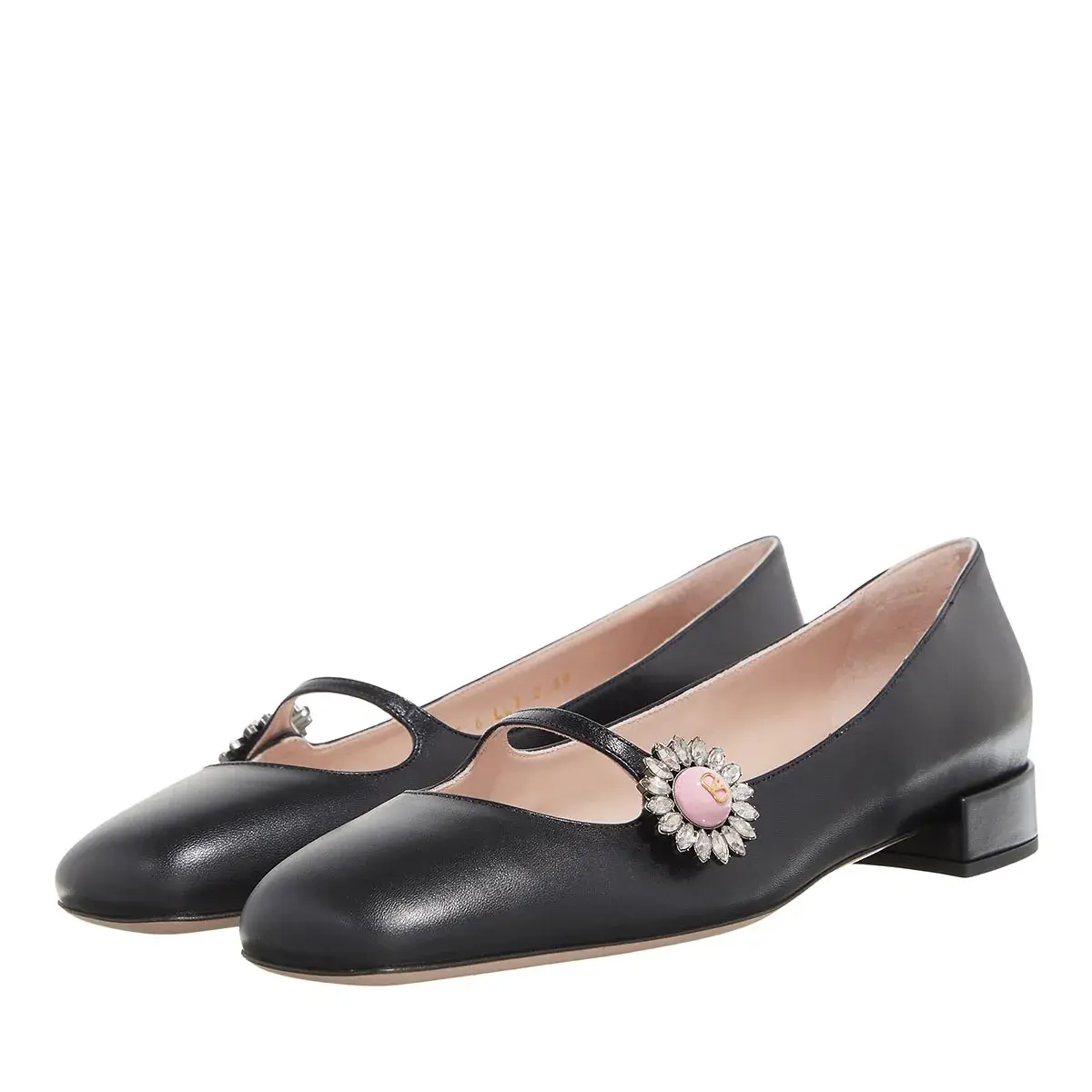 Elegante Schwarze Mary Jane Ballerinas aus Leder