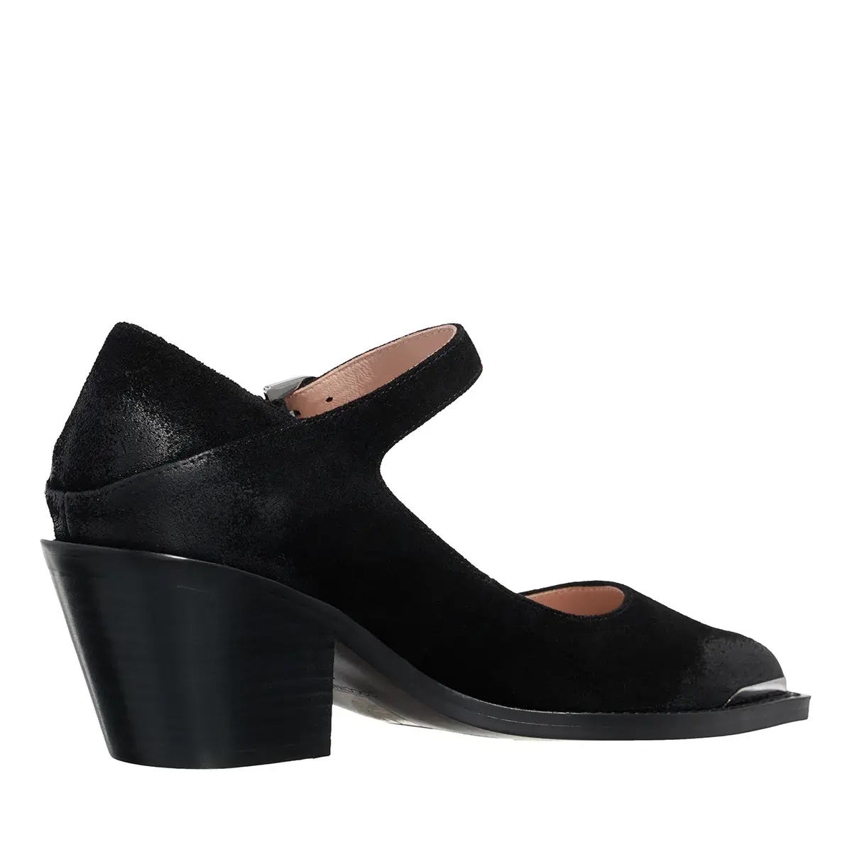 Mary Jane Absatzschuh aus Wildleder mit Schnalle