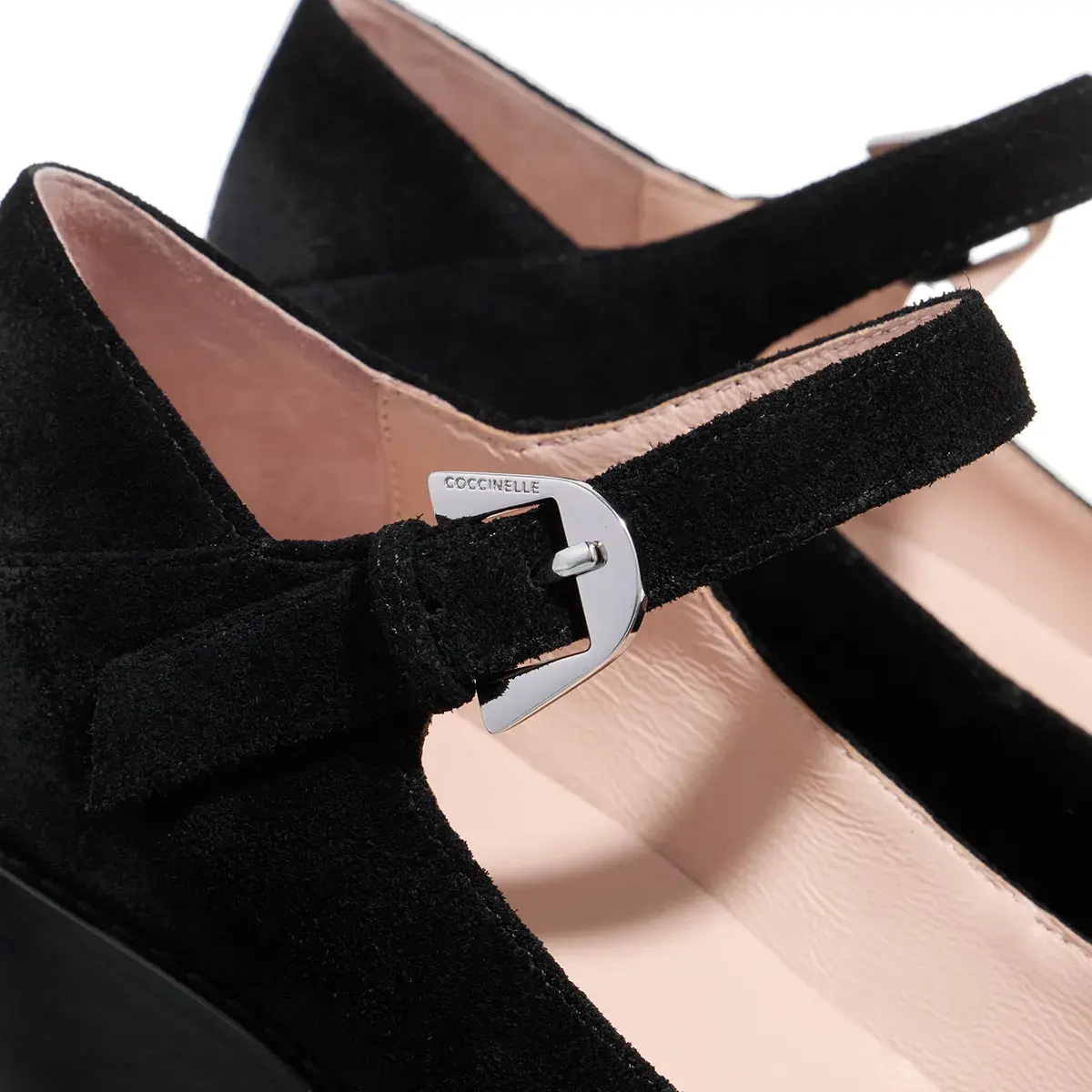 Mary Jane Absatzschuh aus Wildleder mit Schnalle