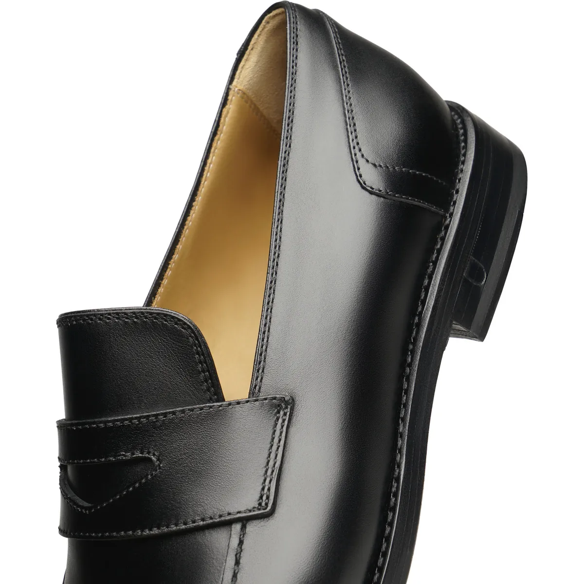 Schwarzer Penny Loafer aus Leder