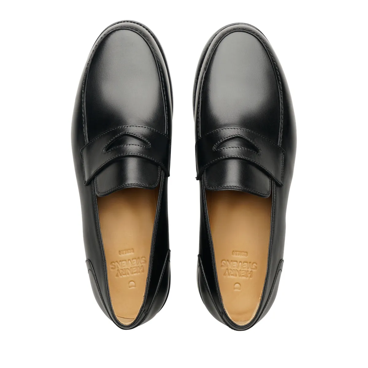 Schwarzer Penny Loafer aus Leder