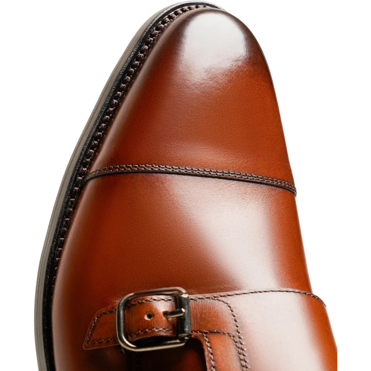 Klassische braune Leder Monk Strap Schuhe