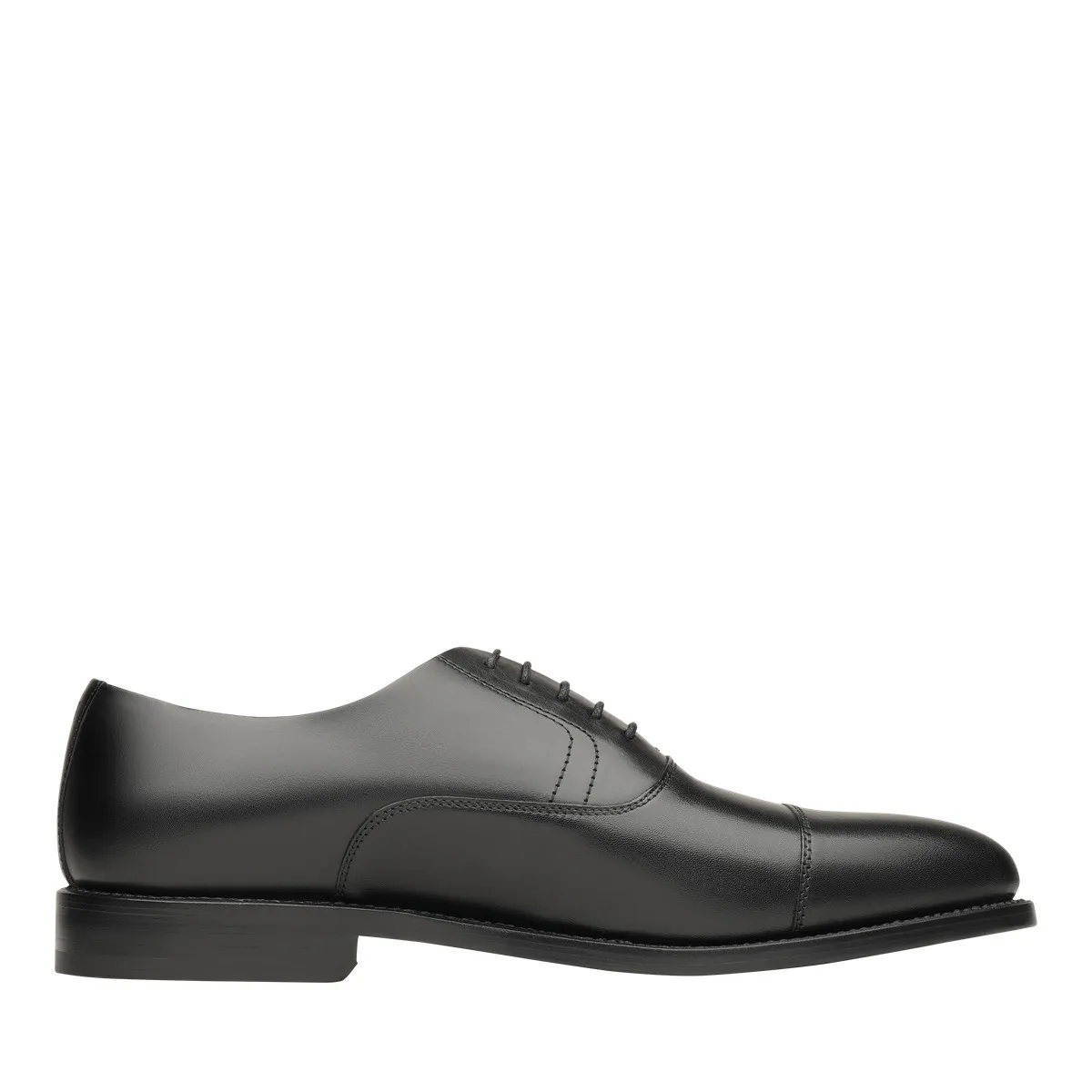 Klassischer schwarzer Captoe Oxford Herrenschuh