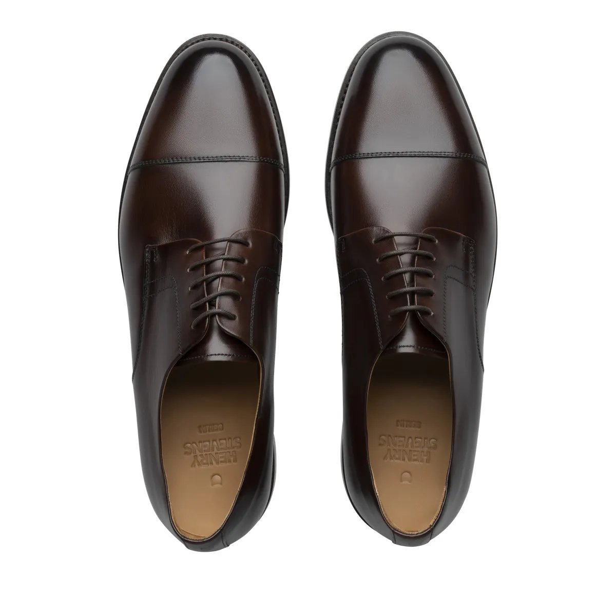Herren brauner Captoe Derby Schnürschuh
