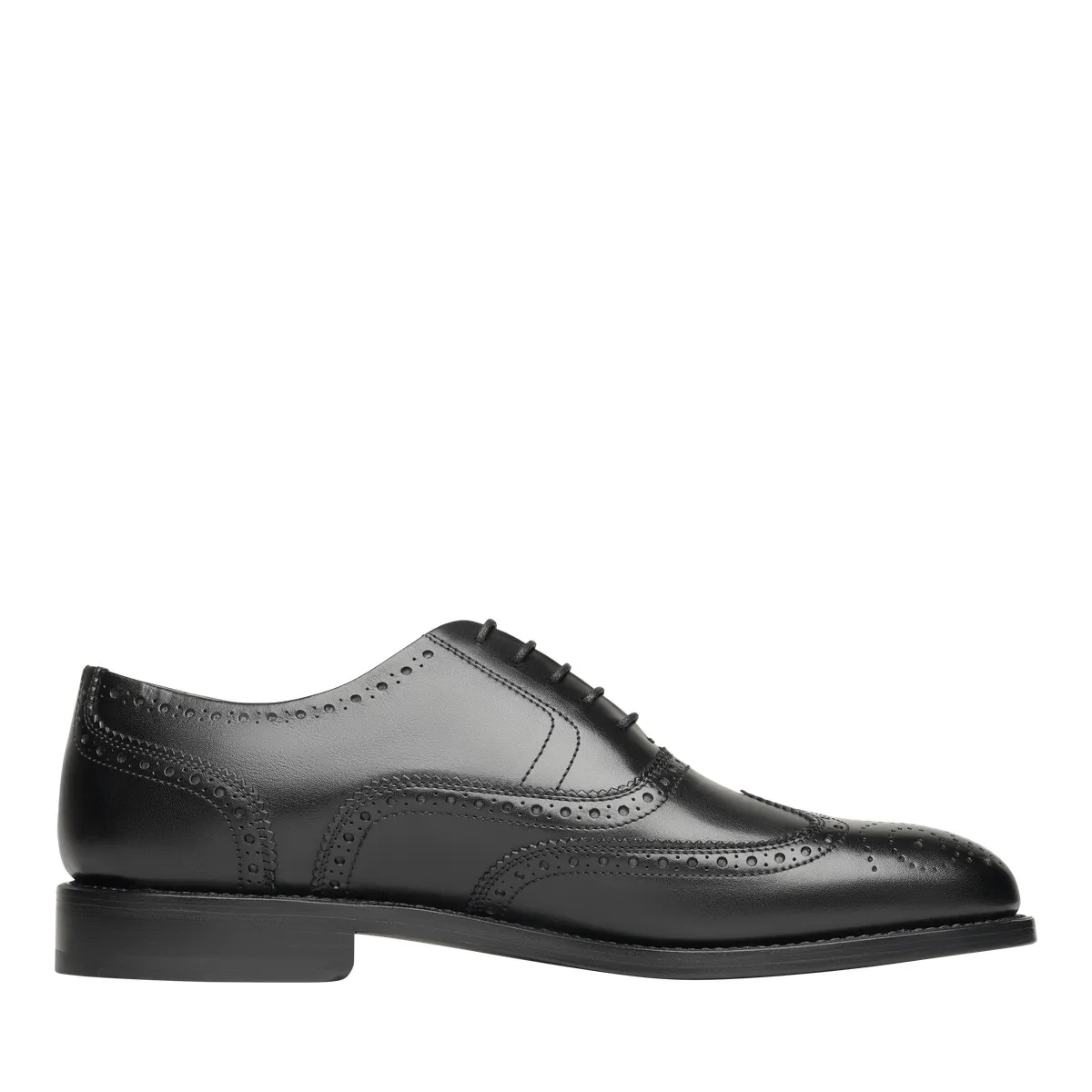 Klassische Schwarze Leder Brogue Oxford Schuhe