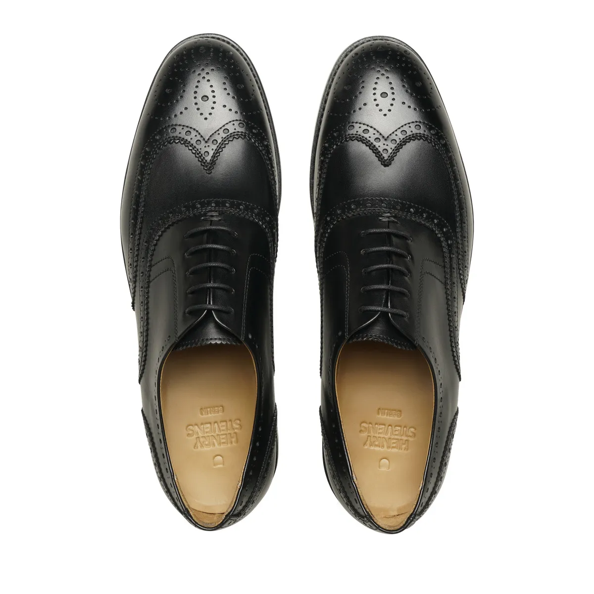 Klassische Schwarze Leder Brogue Oxford Schuhe