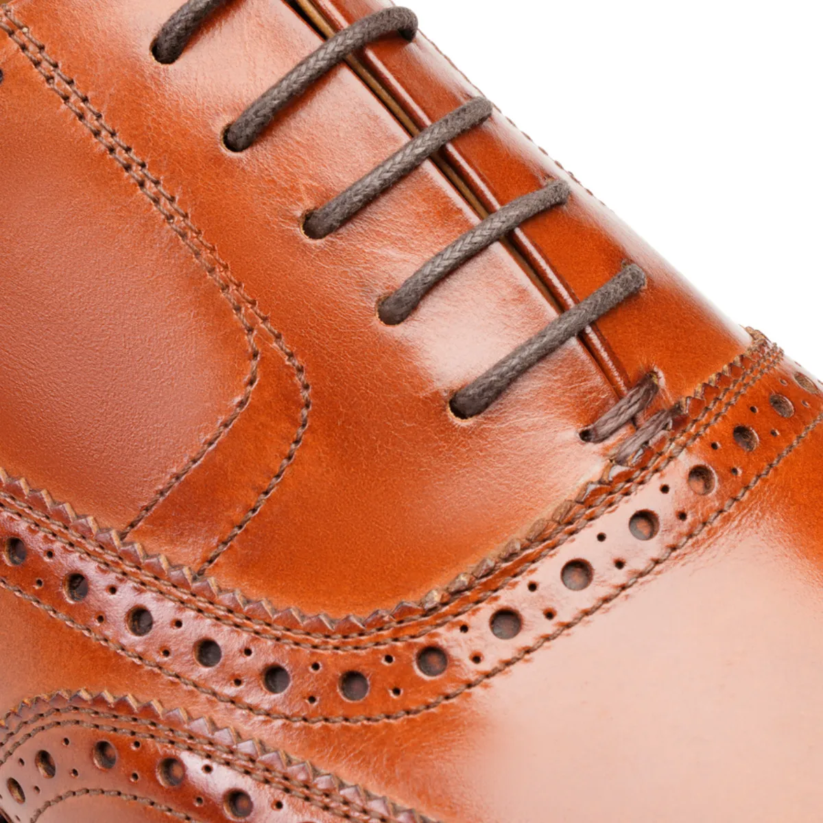 Klassischer Full Brogue Oxford Lederschuh