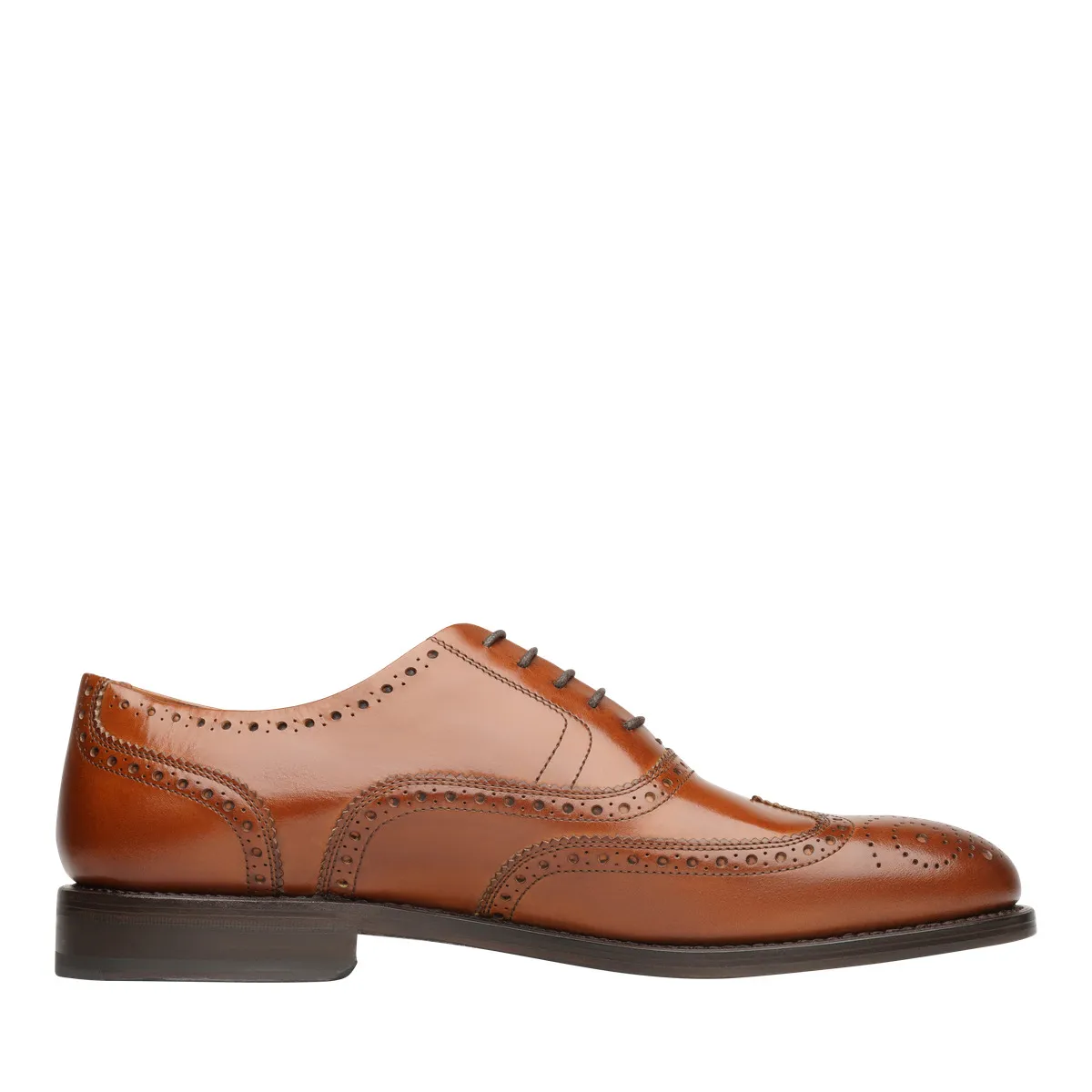 Klassischer Full Brogue Oxford Lederschuh