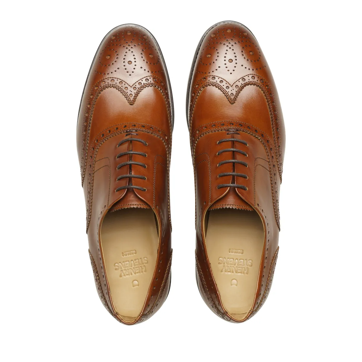 Klassischer Full Brogue Oxford Lederschuh