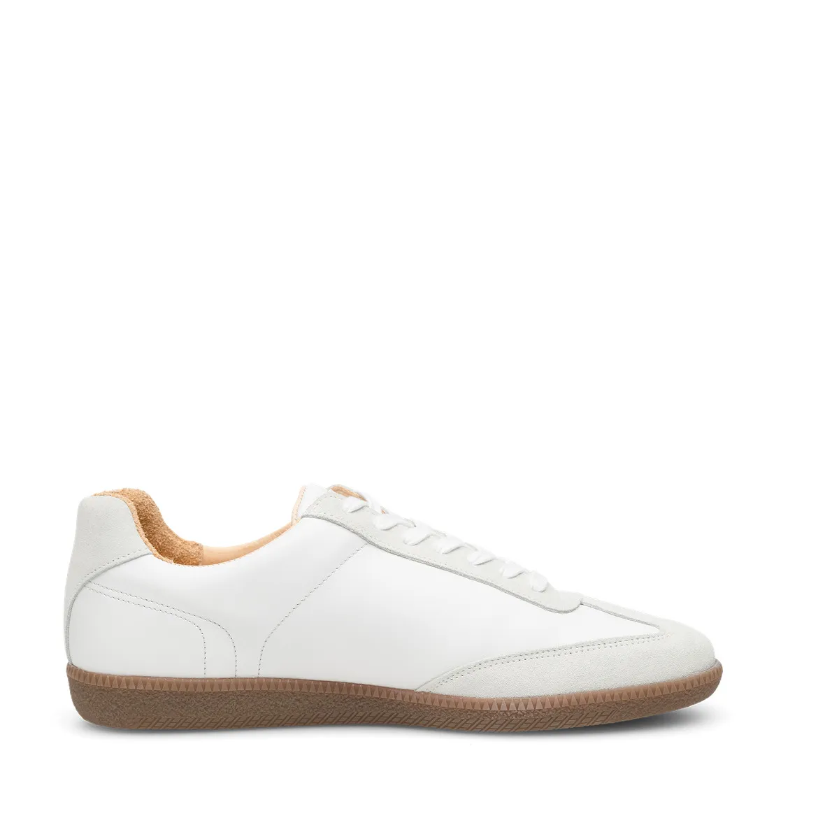 Weißer Leder Low-Top Sneaker