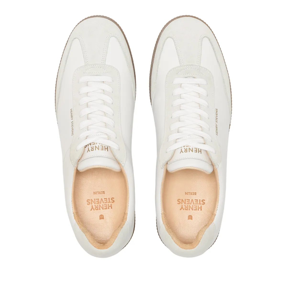 Weißer Leder Low-Top Sneaker