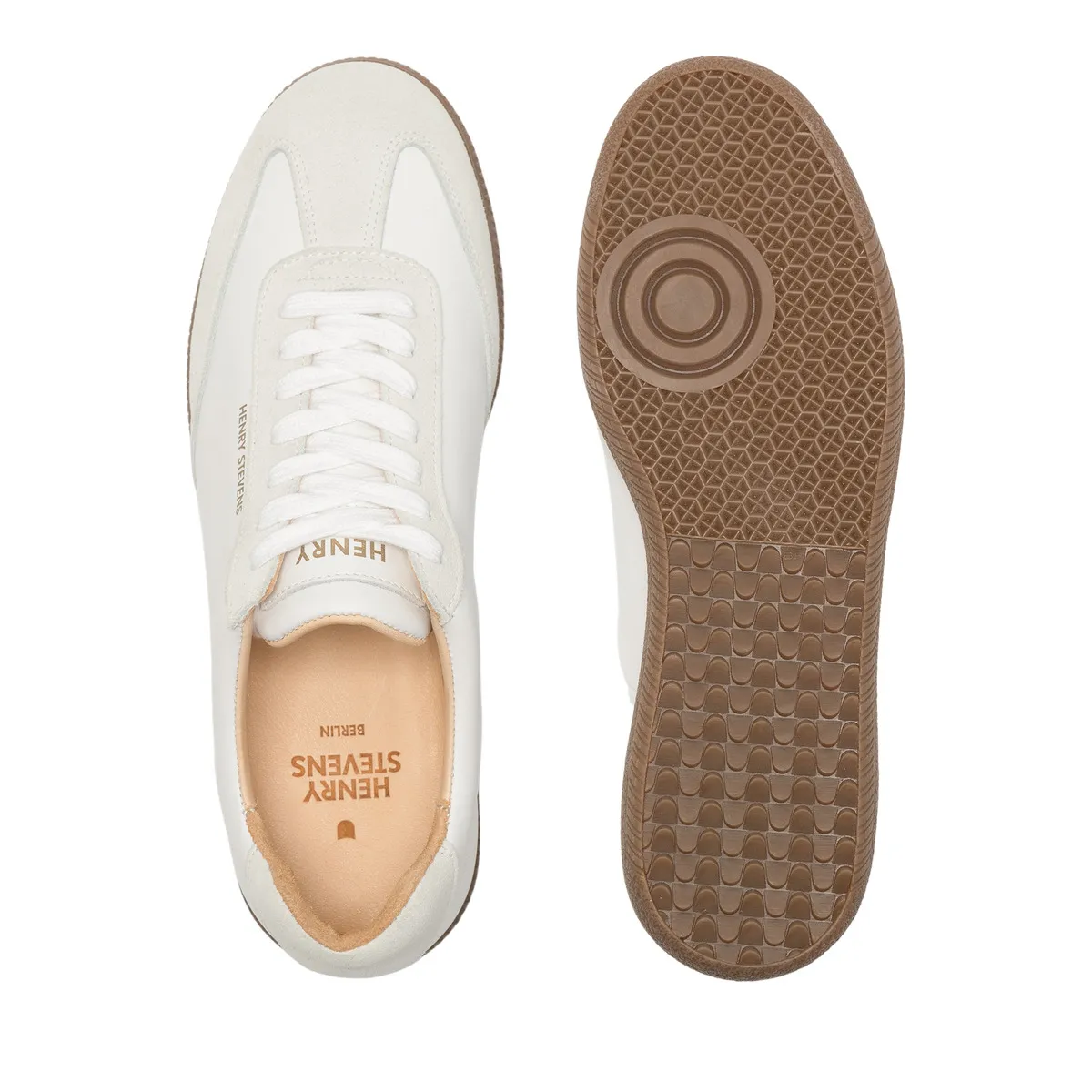 Weißer Leder Low-Top Sneaker
