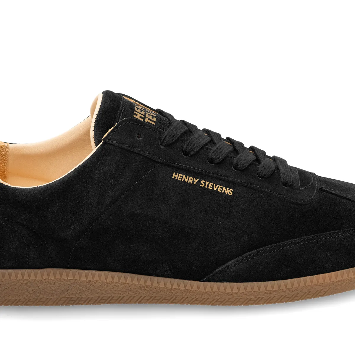 Schwarzer Wildleder Low-Top Sneaker