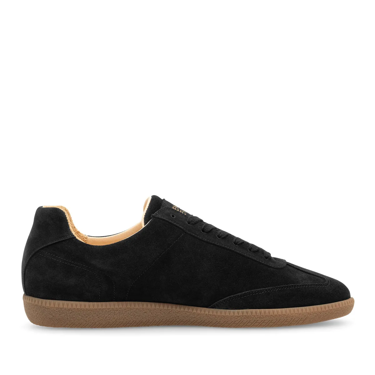 Schwarzer Wildleder Low-Top Sneaker