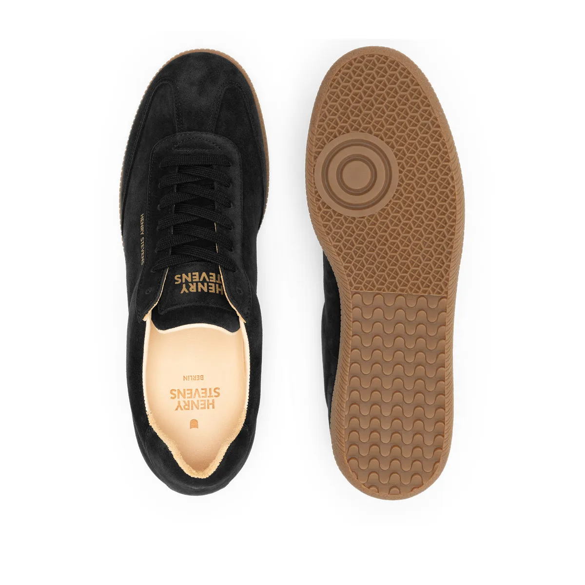 Schwarzer Wildleder Low-Top Sneaker