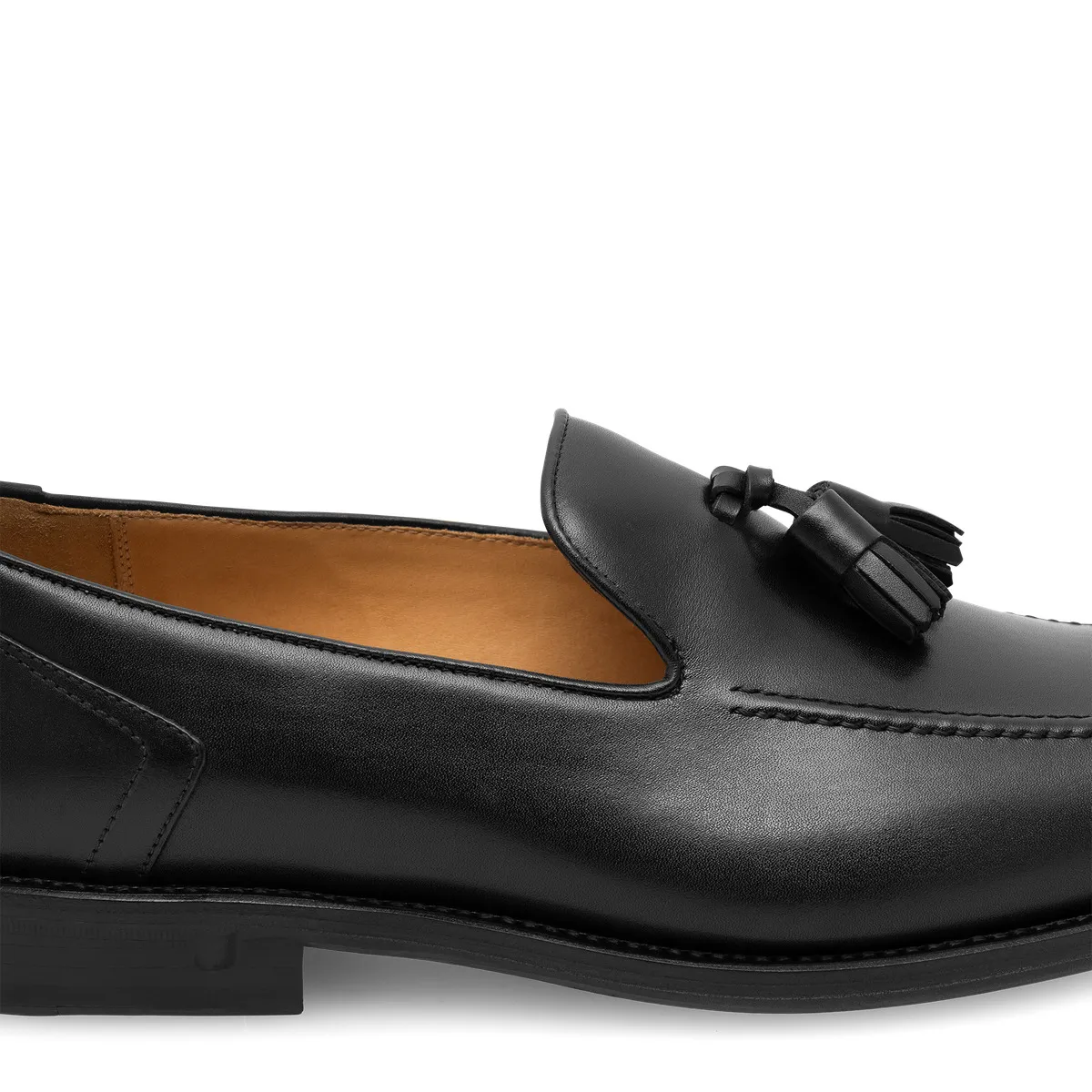 Schwarzer Tassel Loafer Slipper