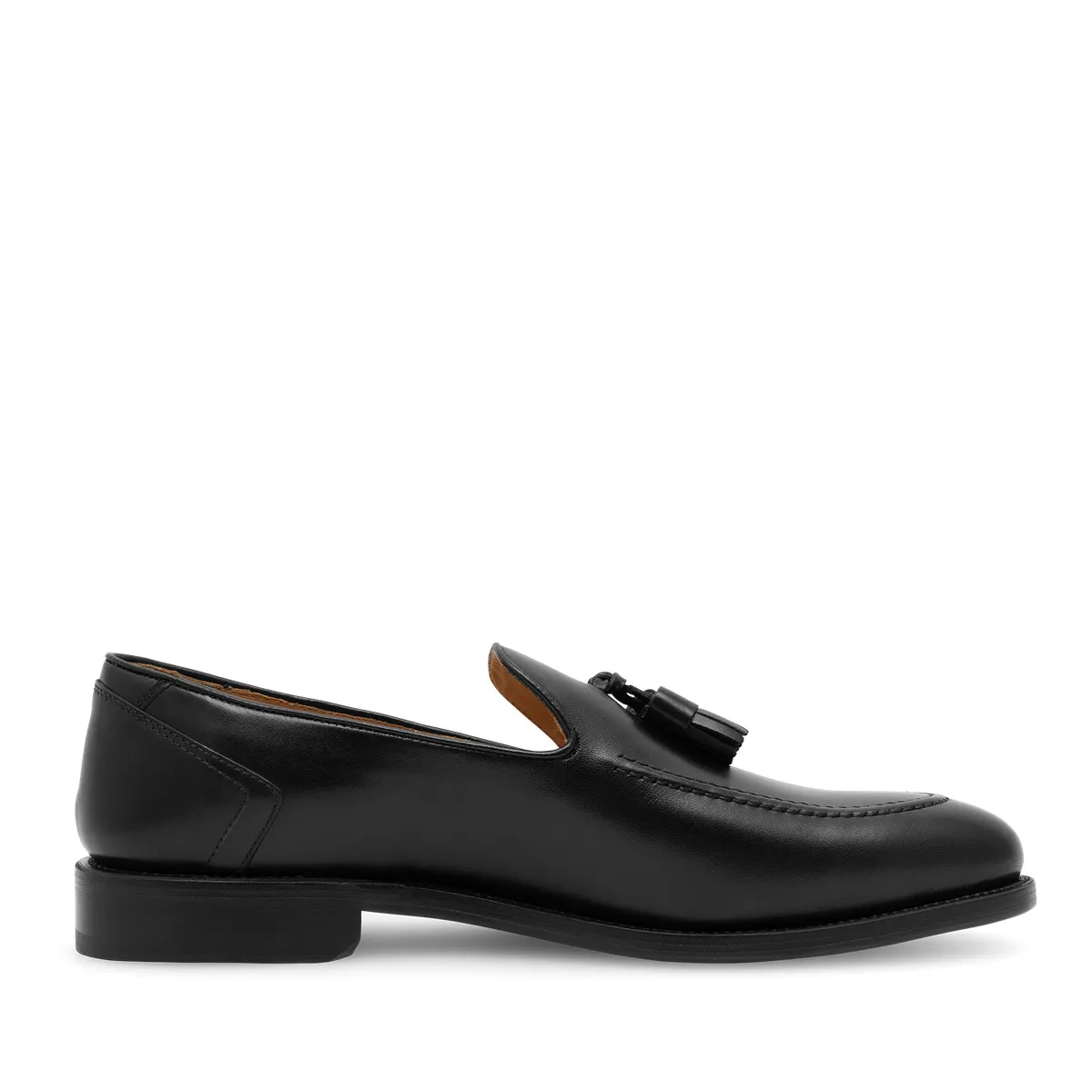 Schwarzer Tassel Loafer Slipper