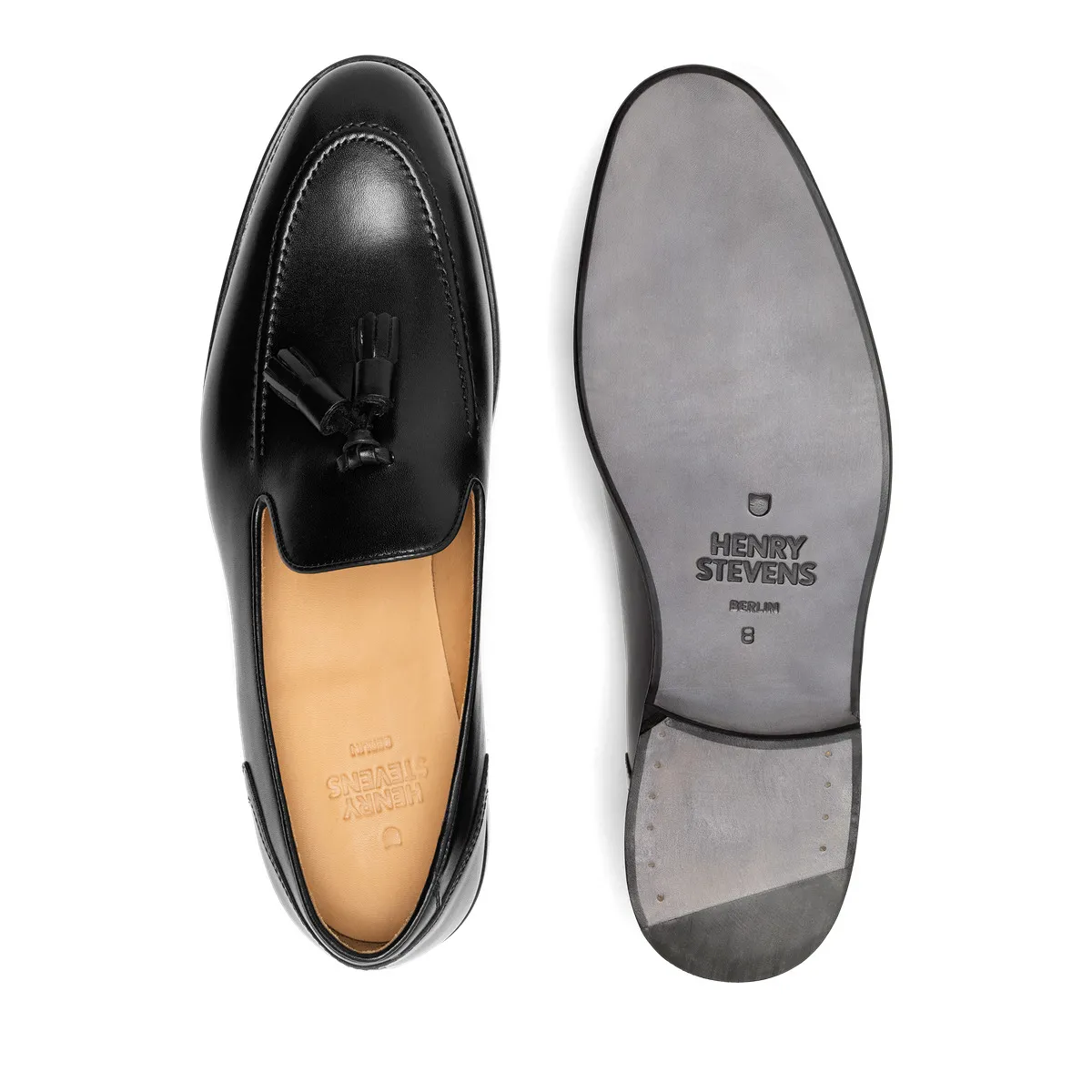 Schwarzer Tassel Loafer Slipper