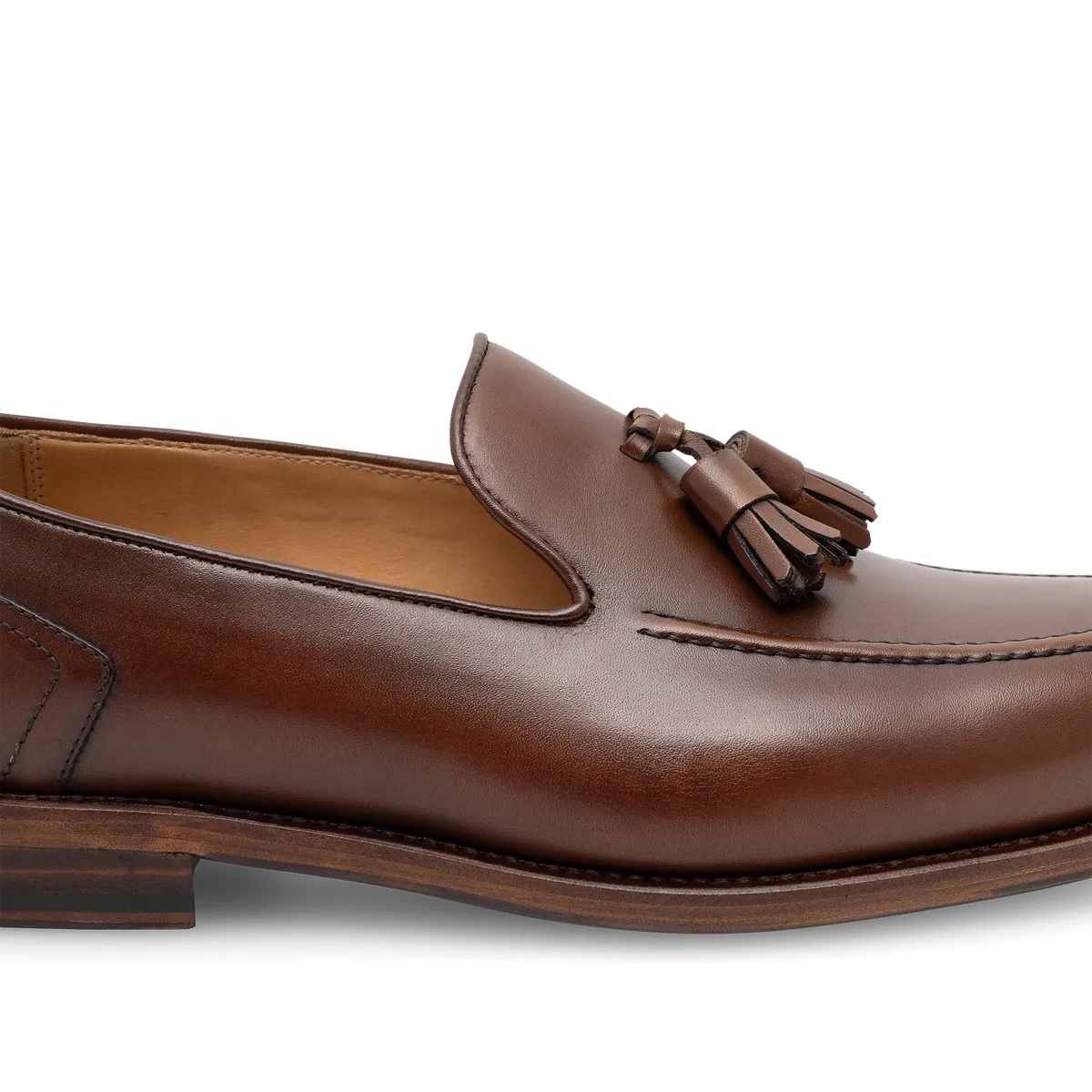 Eleganter Leder Quasten Slipper für Damen