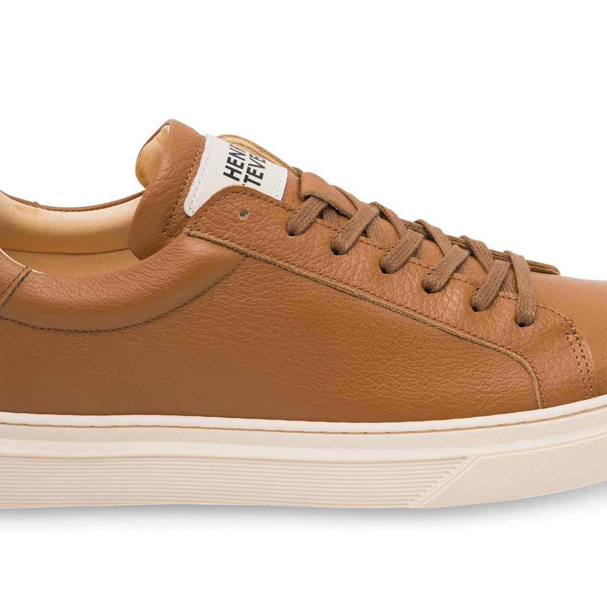 Braune Leder Low-Top Sneakers