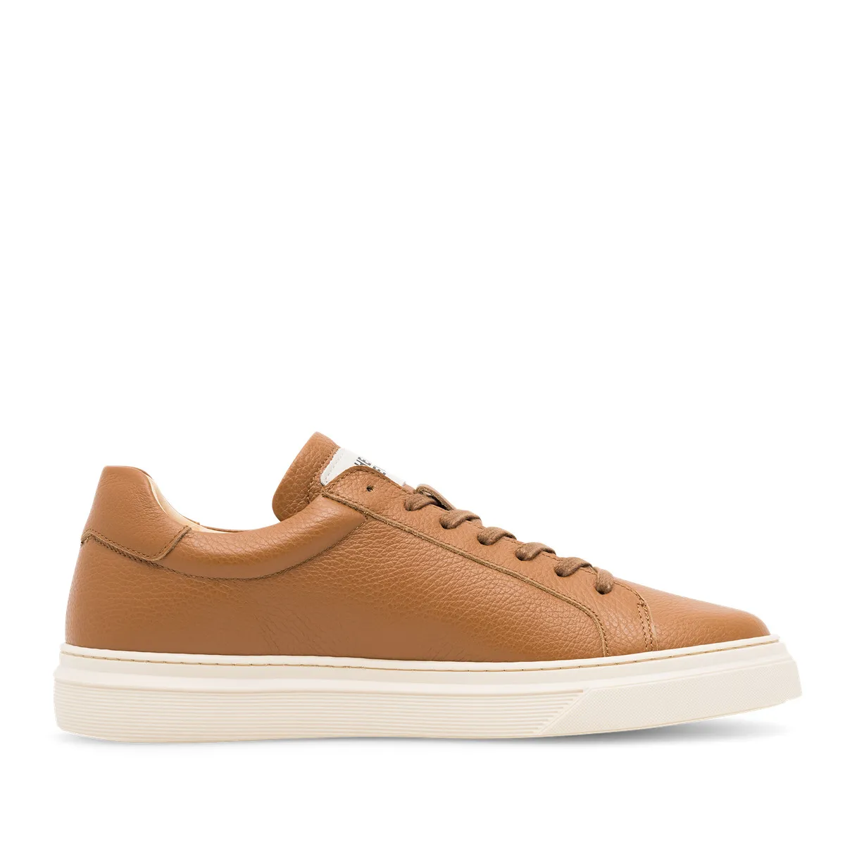 Braune Leder Low-Top Sneakers