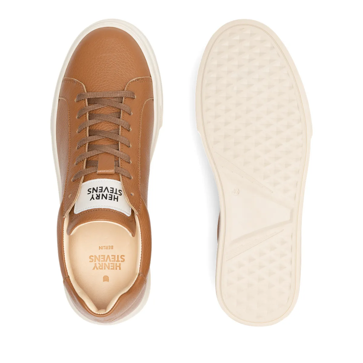 Braune Leder Low-Top Sneakers