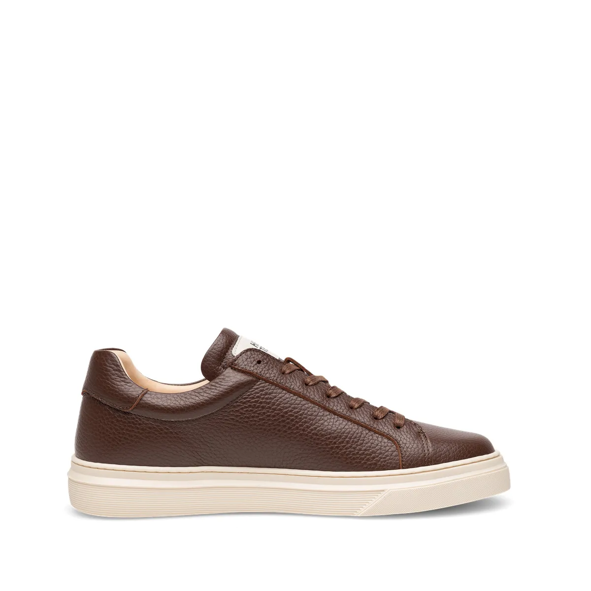 Klassischer brauner Low-Top-Sneaker aus Leder