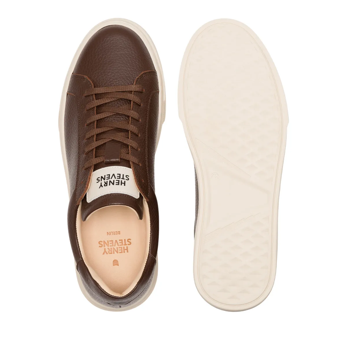 Klassischer brauner Low-Top-Sneaker aus Leder