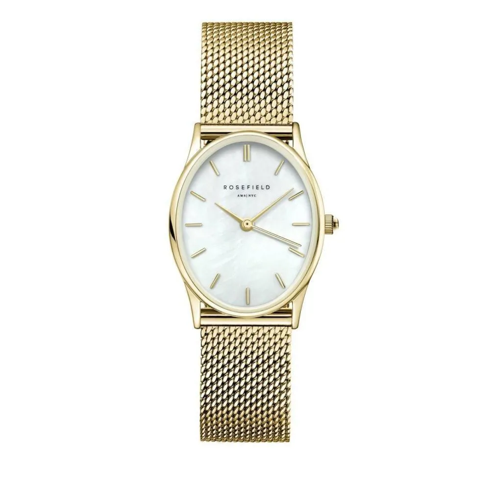 Ovaluhr mit Mesh-Armband
