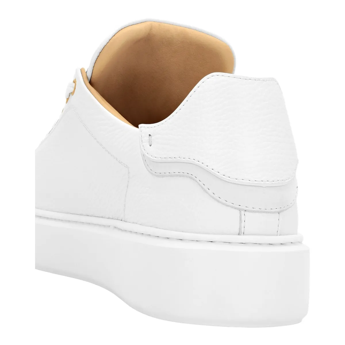 Low-Top Leder Sneaker mit goldenem Emblem